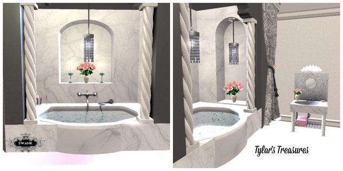 swank silver bathroom