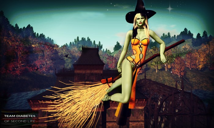 Scare Me Witch with banner